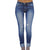 spring  Women Plus Size Stretch Elastic Plus Loose Hole Distressed Skinny High Waist Denim Pants Shredded Jeans