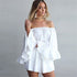 summer bodysuit Women Fashion Sexy Word Shoulder Ruffled Jumpsuit Belt Casual Shorts body femme sexy комбинезон женский#BY35