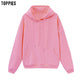 toppies womens tracksuits hooded sweatshirts 2020 autumn winter fleece oversize hoodies solid color jackets