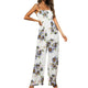 women jumpsuit Sunflower Dot Print Jumpsuit Sleeveless mono mujer largo elegante Clubwear Wide Leg Pant Spot Outfit mono mujer