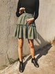 women's short skirt belt short Dress High waist Floral skirt Summer Girls printed skirt S-XL