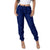 women's summer trousers Womens Elastic Waist Casual Pants High Waist Casual Blue Pants for women